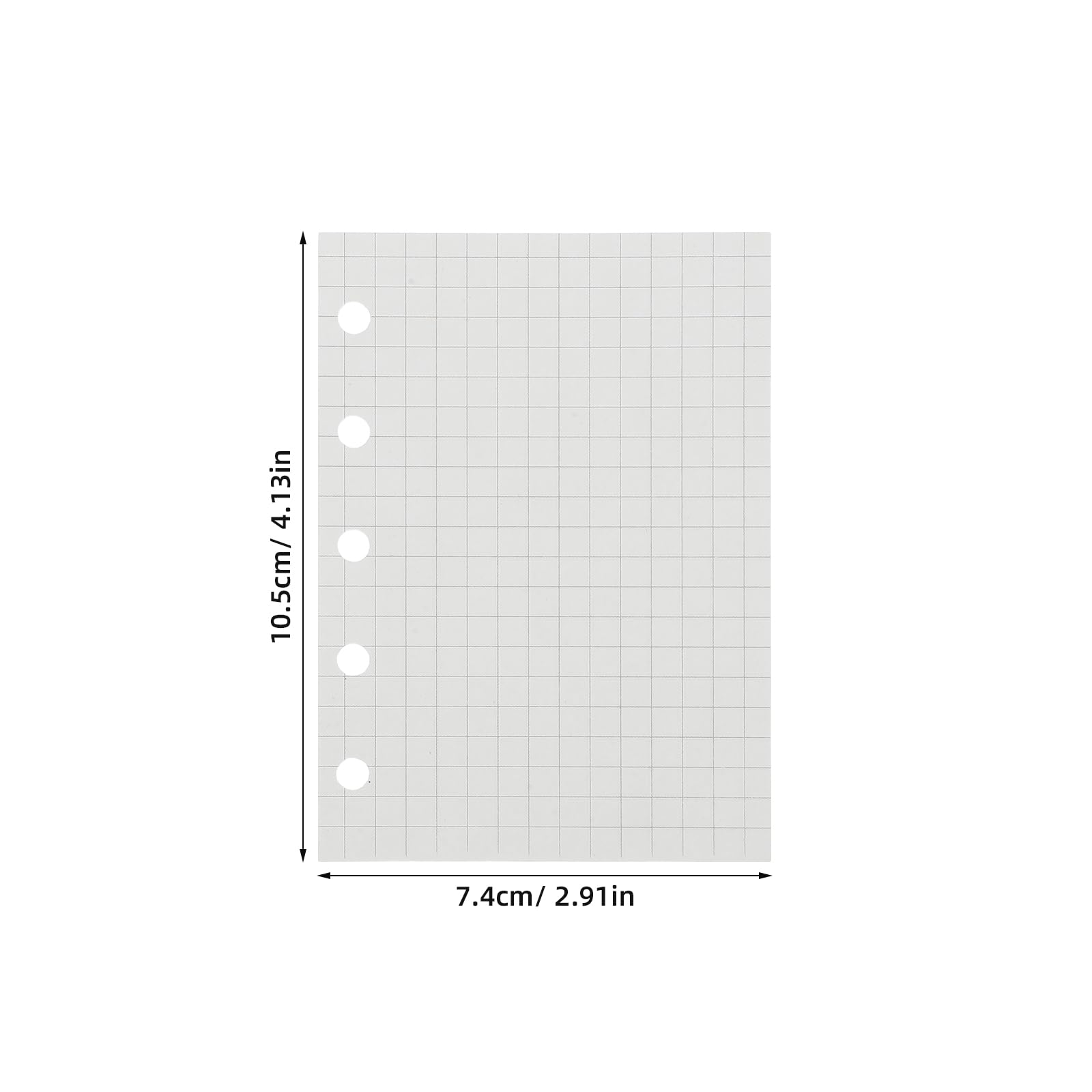 Ricarica Carta Planner M5 20 Pezzi 5 Fori Mini Fogli Rigati a Quadretti per Agenda Organizer Tascabile Compatibile Quaderni Ufficio Scuola