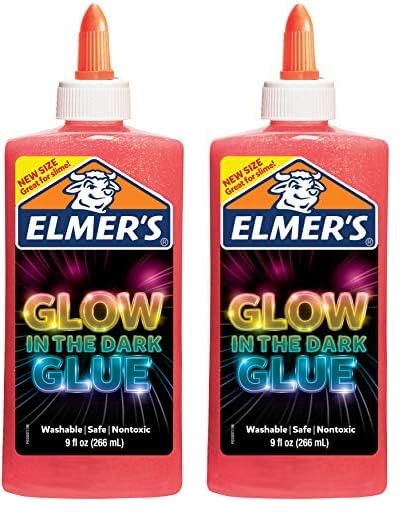 Elmer's Activador líquido mágico de slime (8.75 onzas líquidas) y pegamento líquido Elmer's que brilla en la oscuridad, ideal para hacer slime,