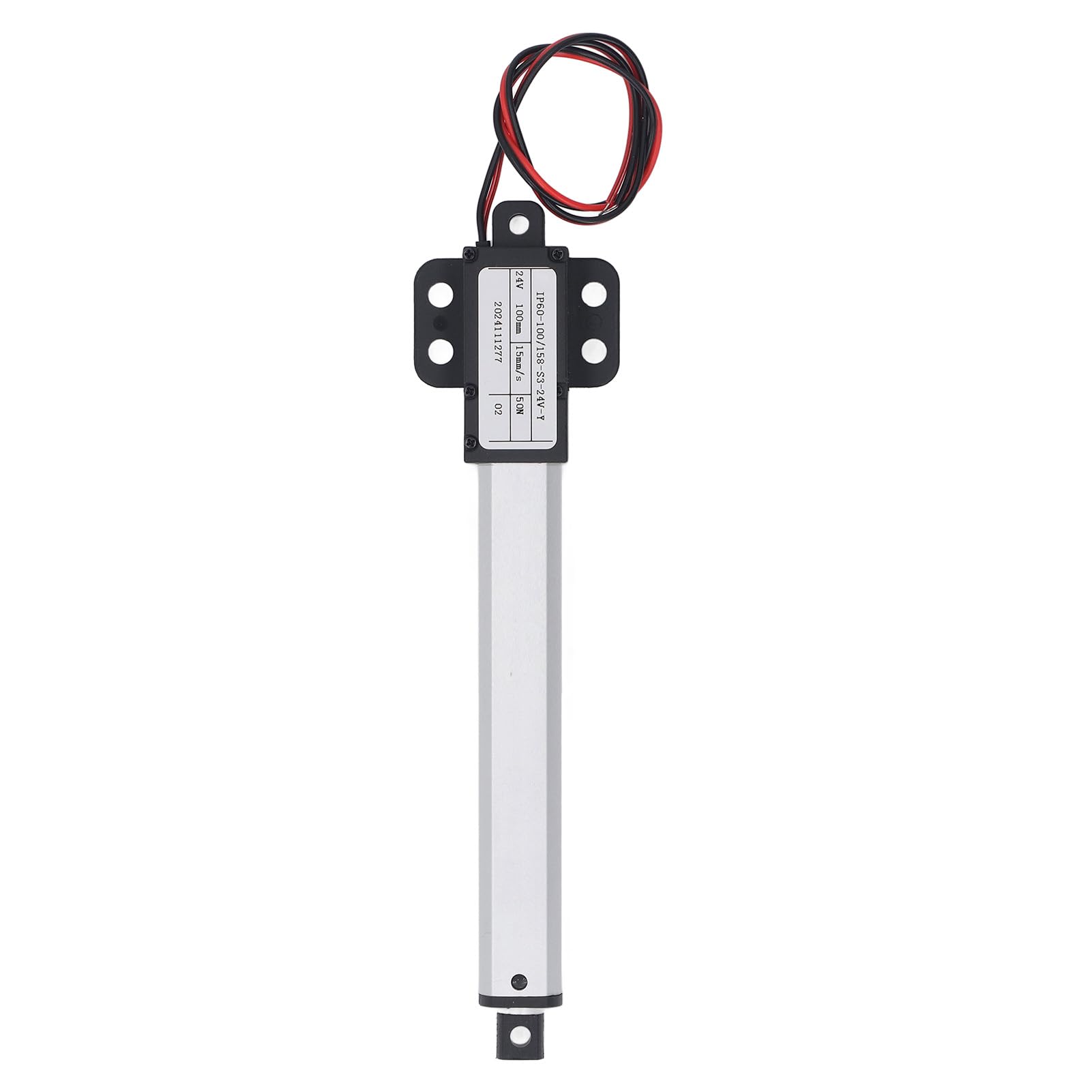 Cocoarm Piccolo Attuatore Lineare Elettrico, ABS in Alluminio, Spinta 50N, Corsa 100mm, Ideale per Macchine Agricole e Domotica