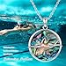 Suiknsn Swimming Necklace for Women Swimmer 925 Sterling Silver Swimming Pendant Necklaces Sport Accessories Jewelry Birthday Graduation Swim Fan Gifts for Friend