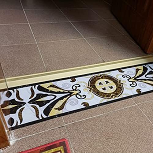 Aluminum Alloy Wood Floor Transition Strip, Reducer Flute with Snap Track, Thresholds Edging Trim Strip for Uneven Floor, Tile Edge Banding, 90cm/36in (Color : Gold, Size : Width 55mm)
