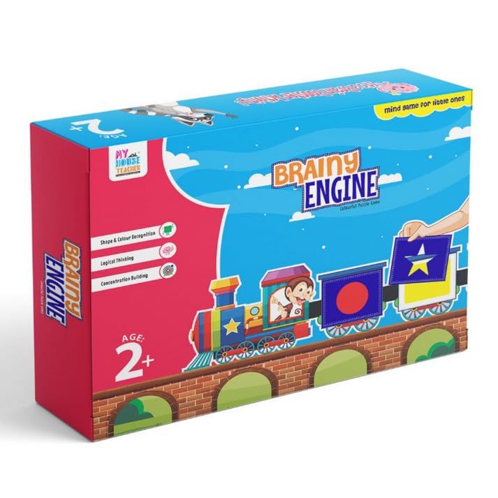 My House Teacher Brainy Engine Puzzle Game for Little Ones, Brain Booster Book for Kids 3-5 Years, Brain Activity Book, Brain Activity Toys for Kids, for Brain Shaping
