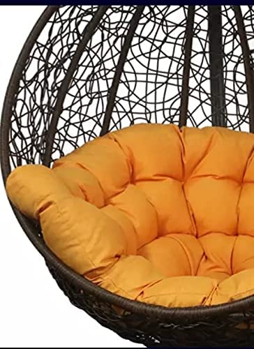 Image of Single Seater Swing Chair With Stand for Home & Cushion & Hook Outdoor Indoor | Balcony |Garden |Living Room |Garden | Patio | Home Improvement|(Swing Brown With Cushion Yellow)