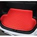 VELUNE Alfombrilla de Cuero Artificial para Maletero de Coche, Alfombrilla Protectora de Alfombra Impermeable Personalizada para Hyundai Gran Santa Fe 7 plazas 2013-2017, Accesorios,Red