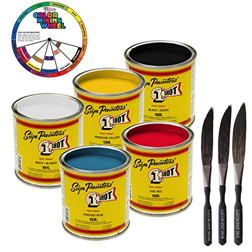 One Shot Color Kit White-Red-Yellow-Blue-Black 1 Shot