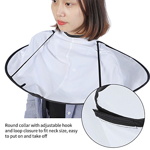 Haircut Barber Cloak, Adult Kids Hair Cutting Catcher Umbrella Cape Hairdressing Kit for Stylists Salon Gown (White) - Image 4