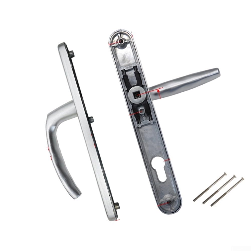 Béquille de porte rotative 360° en zinc argenté entraxe 122mm