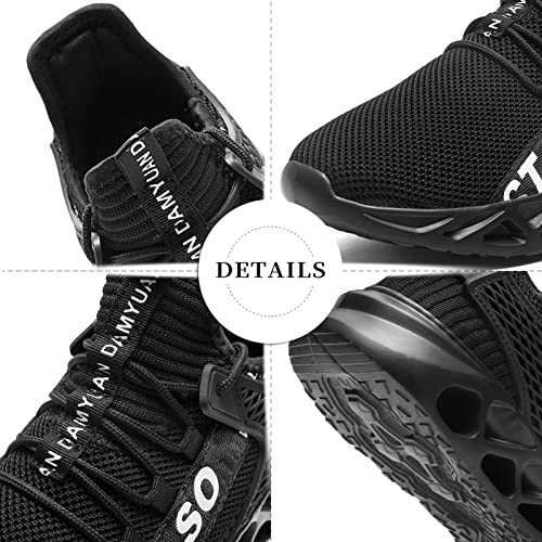 Tvtaop Mens Sneakers Athletic Runing Shoes Walking Non Slip Tennis Shoes Gym Sport Shoes Black,Mens Size 11 #TOP3