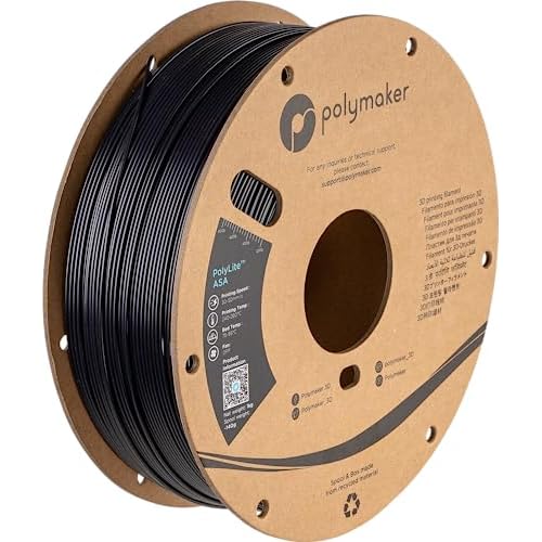 Polymaker ASA Filament 1.75mm Black 1KG, UV & Weather Resistant