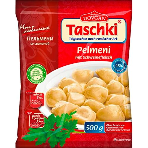 Taschki DOVGAN Pelmeni mit Schweinefleischfüllung , 500g (Tiefgefroren)