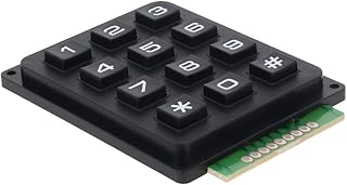 Fielect 1Pcs 3x4 Lattice Type Module 12 Keypad Black Single Chip Module 12 Button Mcu for Keyboard Connection