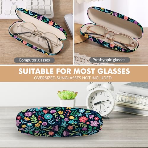 Image of Glasses Case Hard Shell,Portable Protective Eyeglasses Case, Eyeglass Holder Box with Cleaning Cloth, for men women