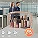 6 Packs Clear Cosmetics Bags for Women Men Waterproof Toiletry Bags PVC Makeup Bags Organizer Case with Zipper for Travel Bathroom (6 pink Colors)