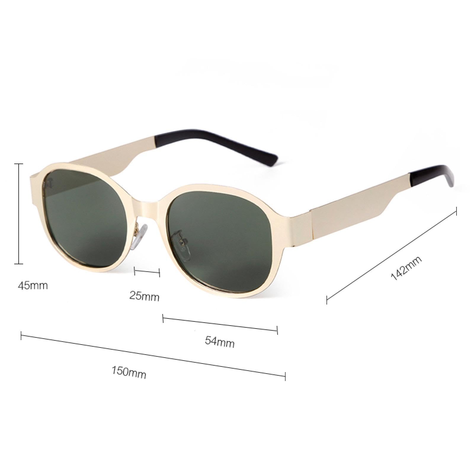 Occhiali da sole ovali con montatura in metallo retrò per donna uomo guida occhiali da sole maschili lenti di lusso Uv400