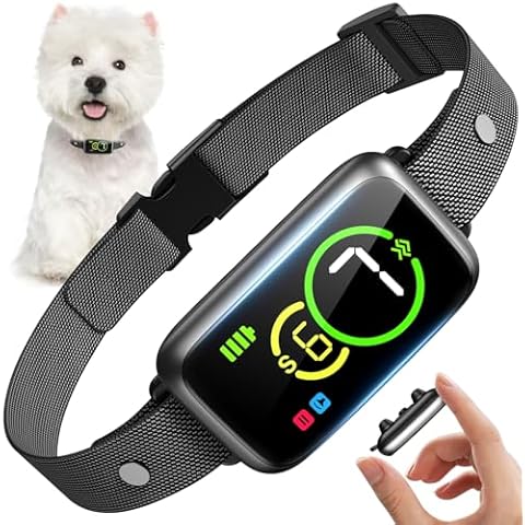 NQQHNN Bark Collar, Effective Dog Bark Collar for Small Dogs, Safe & Humane No Shock Barking Collar, Stop Bark Collar with 4 Adjustable Modes Beep Vibration and 7 Sensitivities, IP67 Waterproof Cover