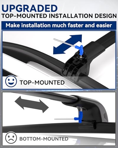 Image of 330Lbs Roof Rack Cross Bars Compatible with Toyota RAV4 Adventure /TRD Off-Road 2019-2025, Heavy Duty Aluminum Roof Rails Top-Mount Crossbars Rooftop Luggage Racks Cargo Carrier