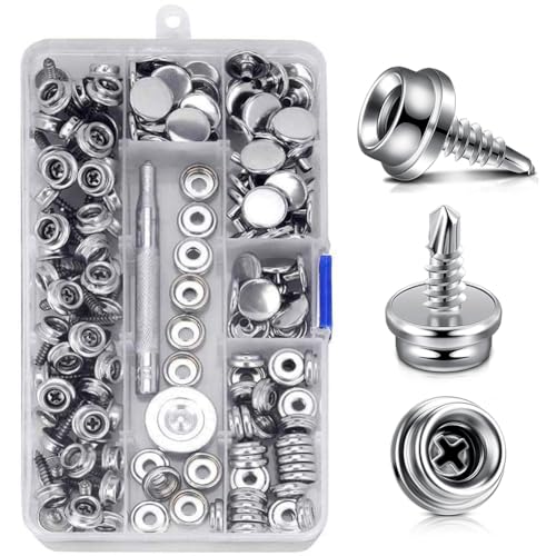 Lot de 180 boutons pression visser, outils de montage