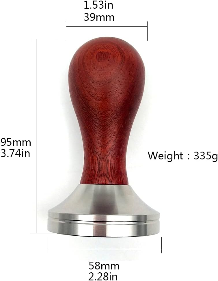 Boicafe Coffee Tamper 58mm, Espresso Hand Tamper 58mm,304 Stainless Steel Espresso Coffee Tamper 58mm with Mat: Home & Kitchen