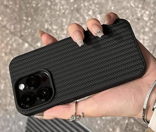 Image of Back Cover for iPhone 14 Pro |Soft 3D Shaped 360 Degree Anti Slip Drop Protection Case Cover | Pack of 1 (Black)