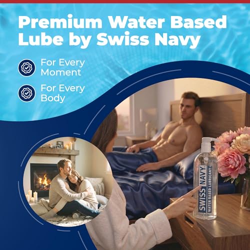 Image of Swiss Navy Premium Water-Based Lubricant - 32 oz | Lubricating Gel for Men, Women & Couples - Toy Safe - Non-Staining Formula - Compatible with Latex & Condoms