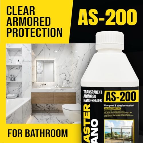 Image of Nano Surface Sealer AS-200 - Transparent Waterproof & Abrasion-Resistant Nano Coating for Terraces, Tiled Roofs, Bathtubs, Stone & Concrete - Breathable, Invisible, Professional-Grade (16.9 fl.oz)