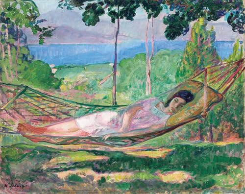 Cuadro moderno para salon de 60x90cm, lienzo decorativo Henri Lebasque Villa Derniere