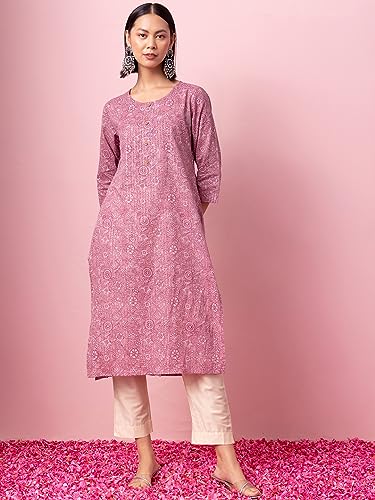 Image of Indya Women Straight Fit High Rise Pants