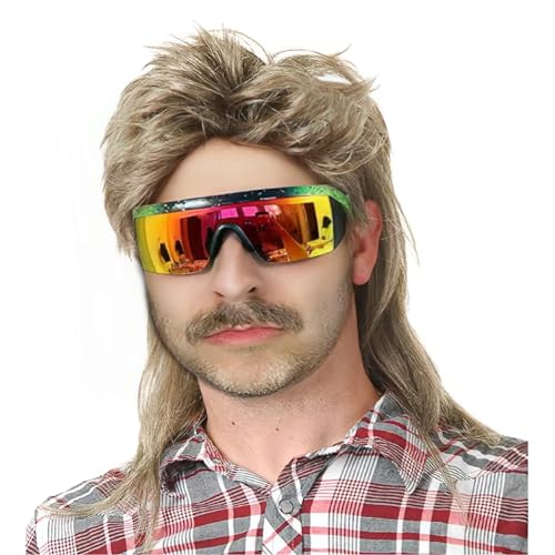 Lotfon Mullet Wigs For Men 80S Party Accessory Cosplay Wig cover