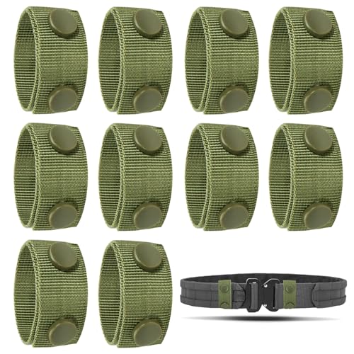 LELE LIFE 10Pcs Duty Belt Keepers, Nylon with Double Snaps for 2.25