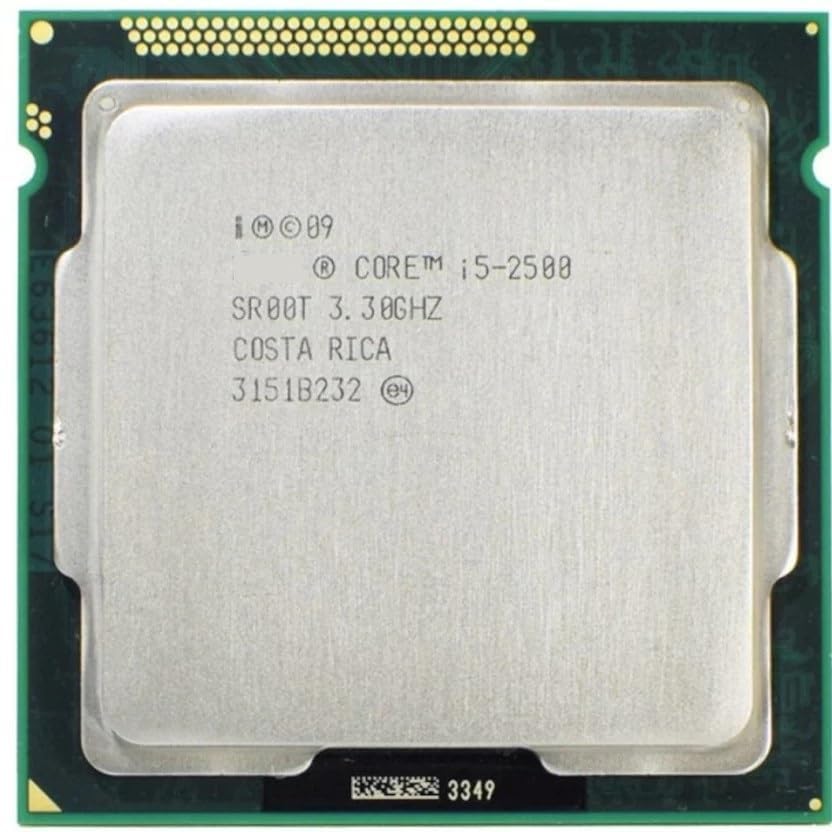 Core i5-2500 Desktop Processor with Free CPU Cooling Fan 3.3 GHz Quad-Core CPU (Max Turbo Frequency 3.7 GHz), 6 MB Cache, LGA 1155 Socket, HD Graphics 2000 – High Performance for Desktop PC