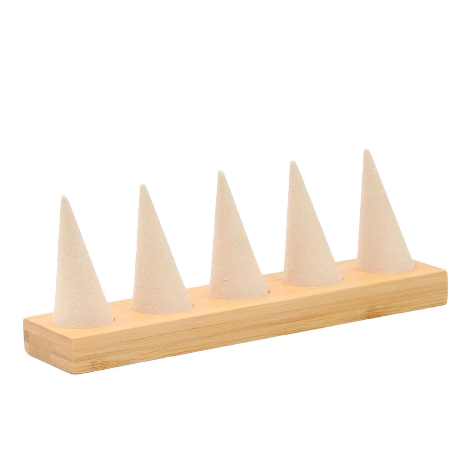 Auyxssz Beige Appealing Velvet Jewelry Display Stand Rings Holders Designed To Elegant Showcase Jewelry Stand Is Built To Last And Will Rings Scratches And Damage, Five Fingers