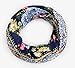 Womens Soft Cotton Boho Ethnic Flower Print Stripe Slouch Beanie Infinity Scarf