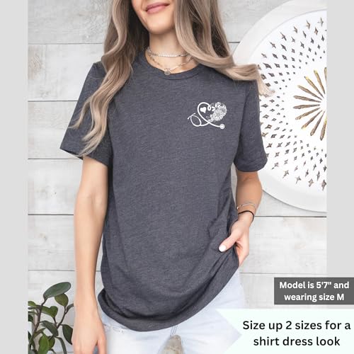 Stethoscope Heart T-Shirt – Gift Tee for Nurses, RNs, Students & Doctors, Hospital Staff, Valentine’s Day4
