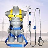 【Scenario applicabile】: kit di imbracatura anticaduta a 5 punti, un elemento essenziale di un sistema di protezione anticaduta conforme, ottimo per l'uso in edilizia, arrampicata, saldatura, coperture, emergenza, primo soccorritore, paesaggistica.
