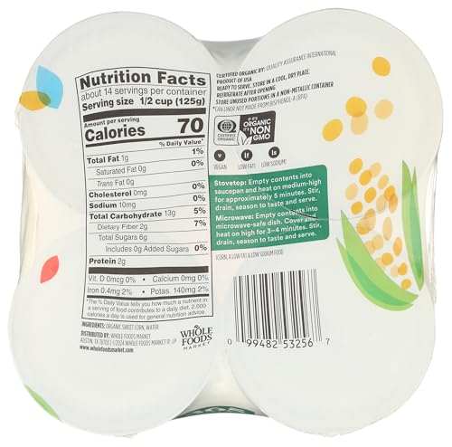 365 by Whole Foods Market, Organic Corn, No Salt Added, 15.25 Ounce, 4 Pack - image 2