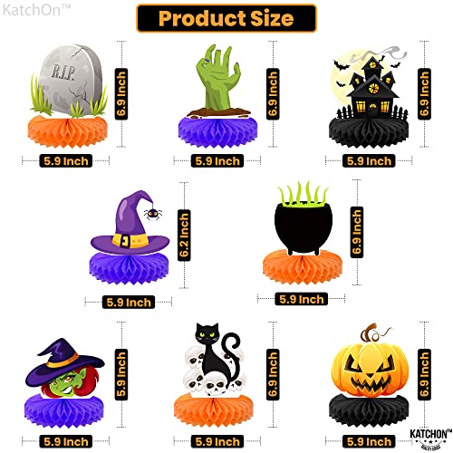 Image of KatchOn, Halloween Centerpieces for Tables - Pack of 8 | Pumpkin Summerween Centerpiece for Halloween Table Decorations | Witch Table Decor | Pumpkin Table Decor | Summerween Party Decorations