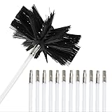 Peidesi Dryer Vent Cleaner Kit 16 Feet Flexible 12 pcs Rods with 1pc Brush Head Chimney Sweep Rotary