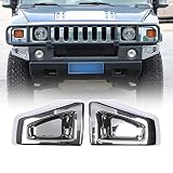 ABS Front Bumper Corner Bezel Cover,Front Bumper End Cap Cover Trim Replacement Parts for Hummer H2