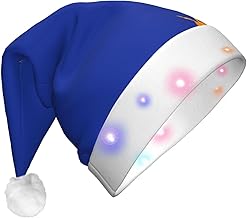 Nevada State Flag Christmas Hat, Colour Led Lights, Adult Santa Hat, Christmas Hats For New Year