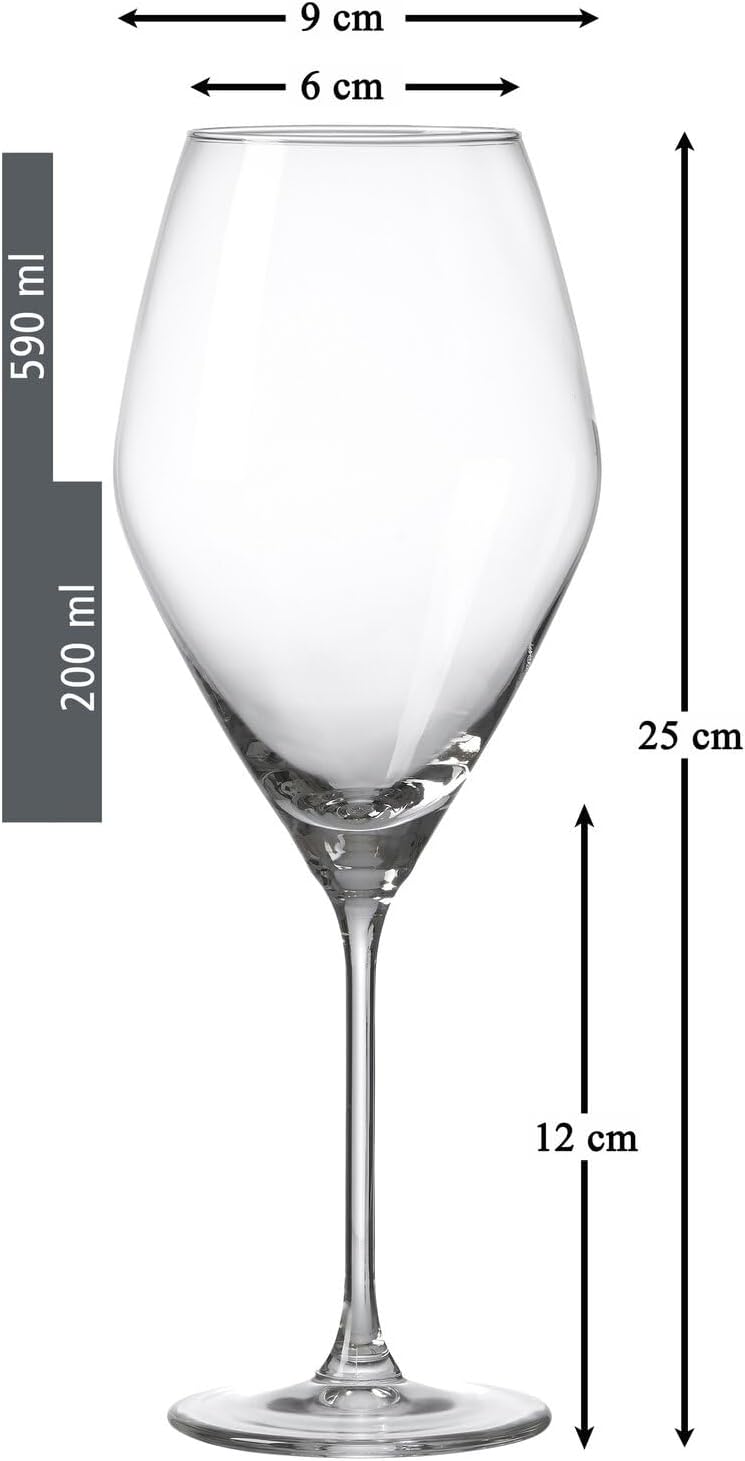 Ritzenhoff & Breker Burgundergläser-Set Salsa Set of 6 590ml Each, Glass