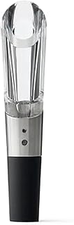 Rabbit W6127 Wine Aerator and Pourer, Clear and Stainless Steel Design, ...