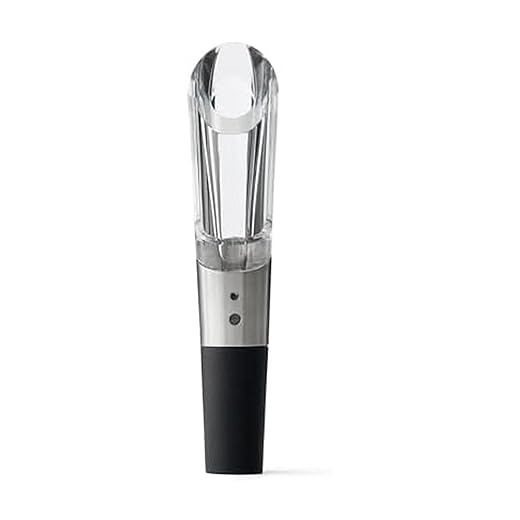 Rabbit W6127 Wine Aerator and Pourer, Clear and Stainless Steel Design, Easy to Use for Enhancing Wine Flavor and Smooth Pouring