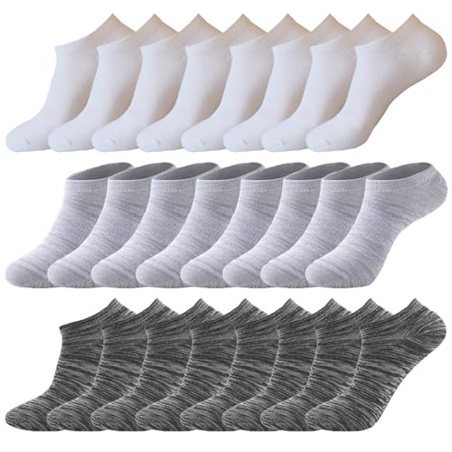Image of 12-30 Pairs Low Cut Ankle Socks for Men Thin Breathable Casual No Show Athletic Socks Bulk