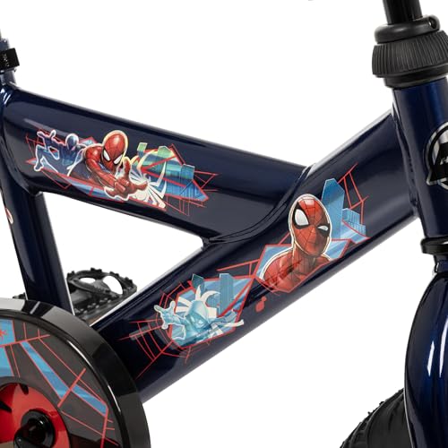 Huffy Marvel Spiderman 16 Inch Kid's Bike, Ideal for Ages 4-6 Years Old, Training Wheels Included, EZ Build Assembly, Fun and Playful Spiderman Graphics, Simple Coaster Brake