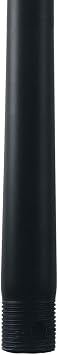 Modern Forms 72in Ceiling Fan Extension Downrod in Matte Black Smart Fans
