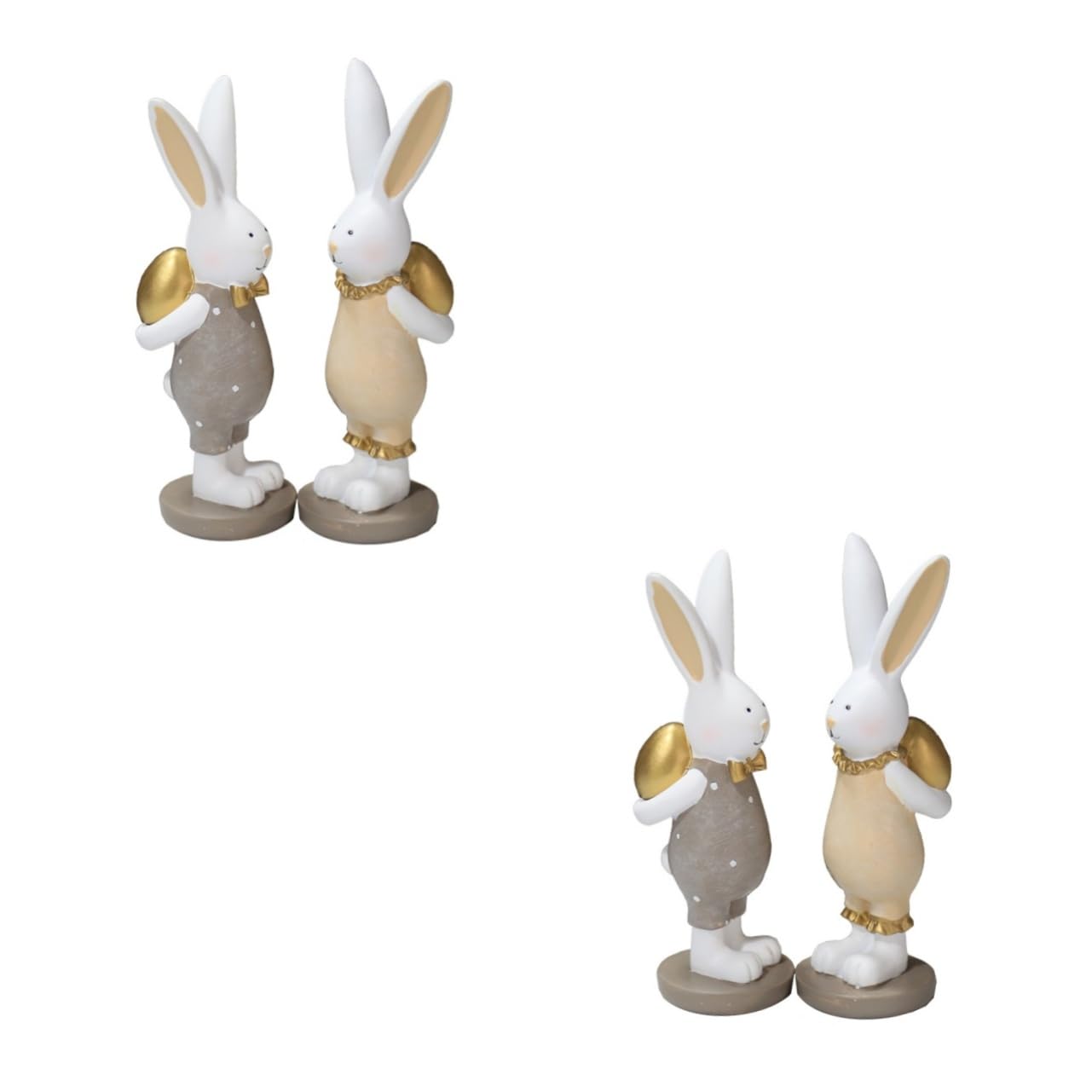 Cabilock 2 Set Decorazione Pasquale Coniglietto Pulcino Divertente Roba Da Coniglio Figurina Coop Criceto Pulcini Gonks Giocattoli Forniture Per Conigli Gonfiabile Maiale Resina 2 Pezzi * 2