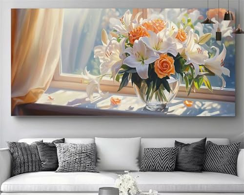 Broderie Diamant Fleur 80x160cm - Offrez-vous un moment de détente 5D DIY