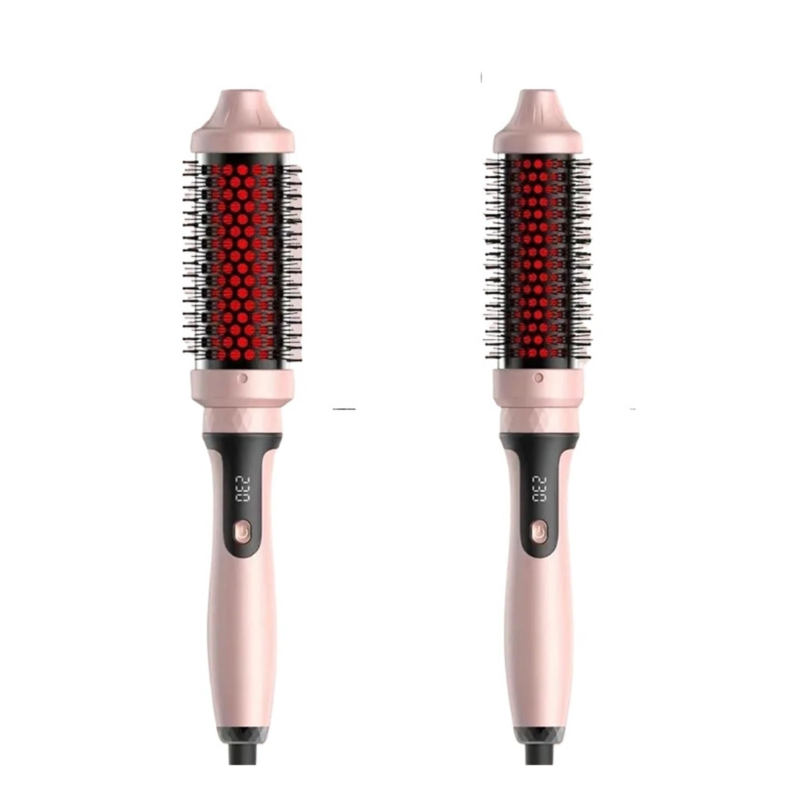 Professional Womens Infrared Thermal Brush - Ceramic Curling Iron Heated Round Brush for Effortless Styling 1