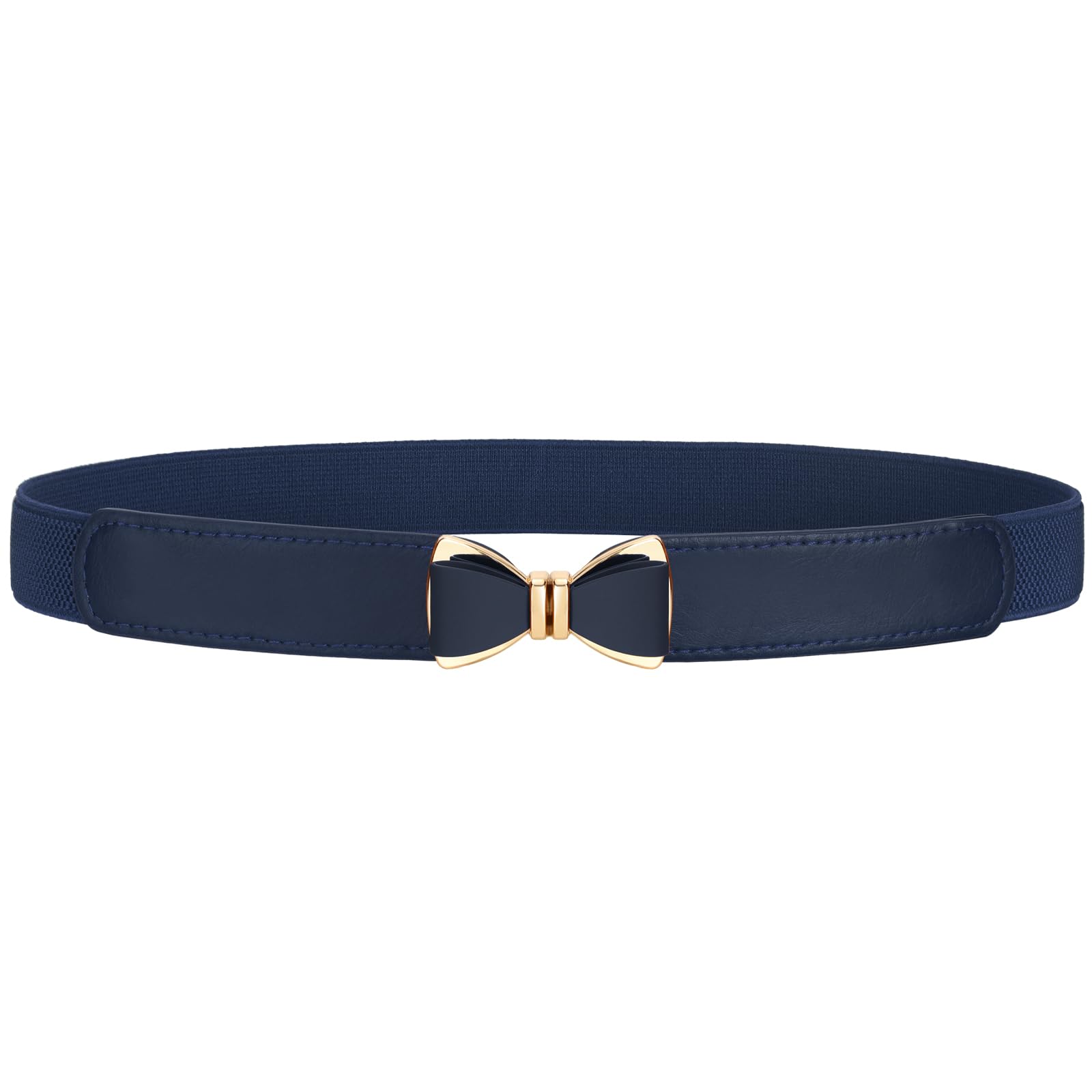 VONMELLI Womens Skinny Elastic Belt Stretchy Bow Belt for Women Dresses Thin Waist Ladies Belts