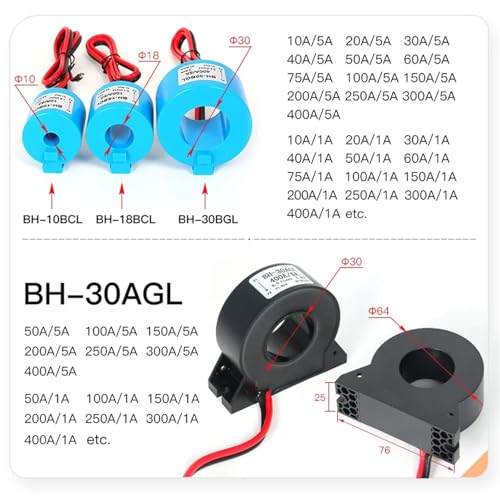 Sensor de corriente impermeable BH-10BCL 20A-5A, protector ideal contra humedad 3